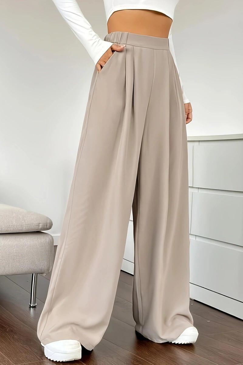 ⏰ LAST DAY SAVE 50%🔥Women's casual loose wide-leg pants, high-waisted straight-leg trousers with excellent drape.