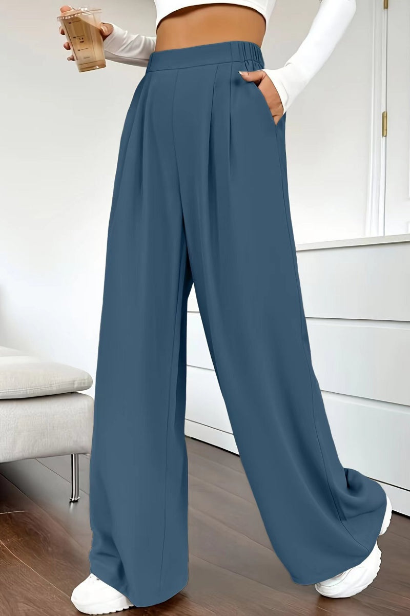 ⏰ LAST DAY SAVE 50%🔥Women's casual loose wide-leg pants, high-waisted straight-leg trousers with excellent drape.