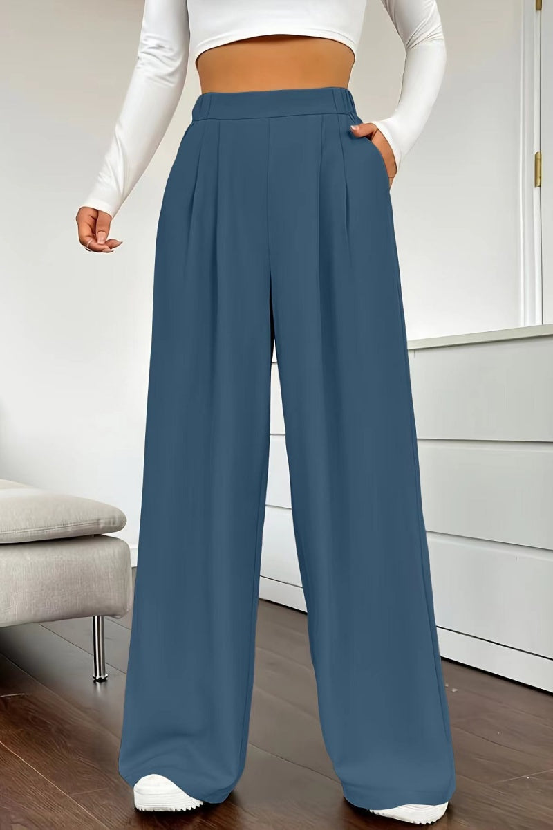 ⏰ LAST DAY SAVE 50%🔥Women's casual loose wide-leg pants, high-waisted straight-leg trousers with excellent drape.