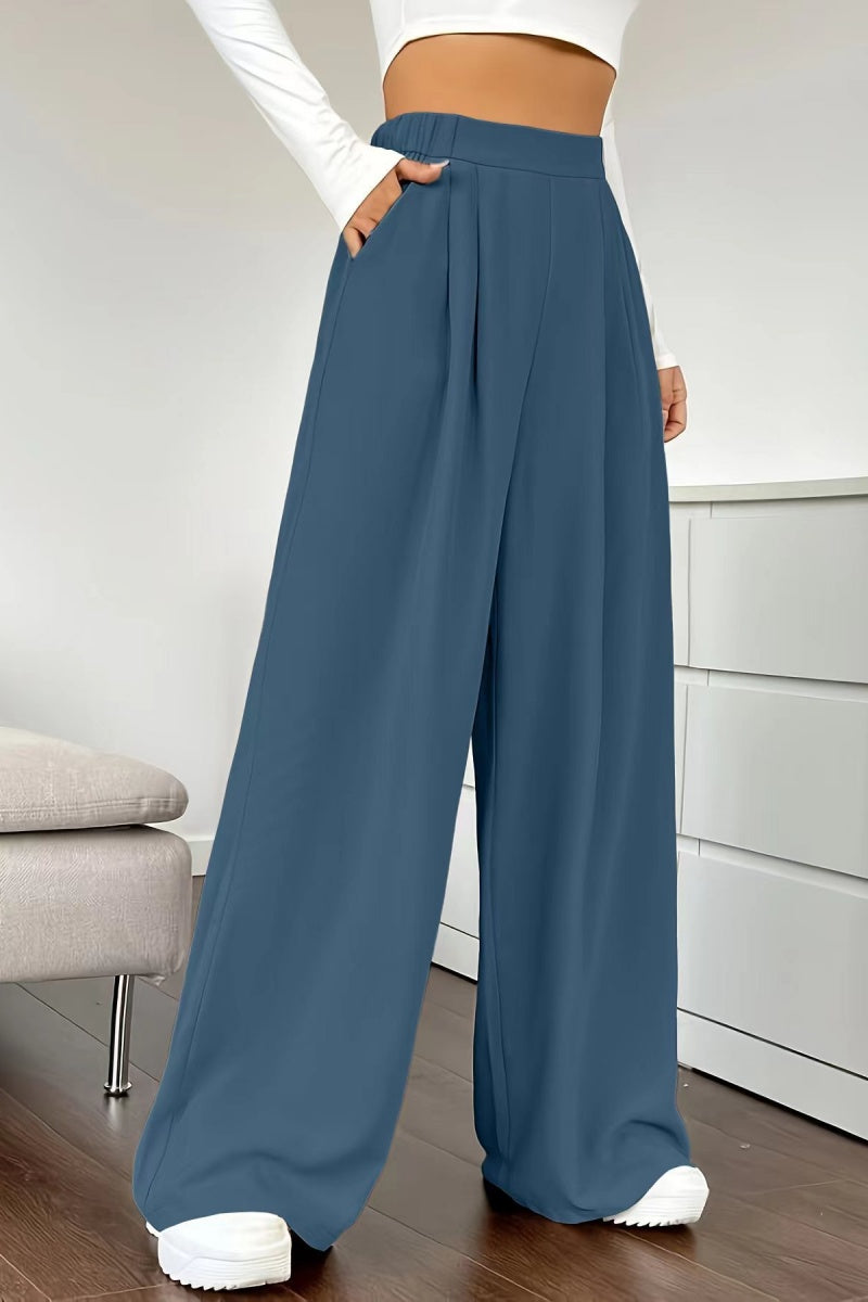 ⏰ LAST DAY SAVE 50%🔥Women's casual loose wide-leg pants, high-waisted straight-leg trousers with excellent drape.