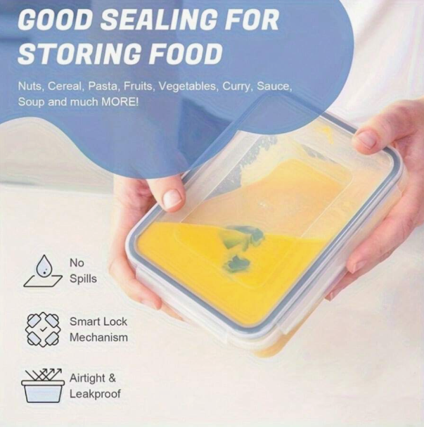 12 Pack Food Storage Containers With Airtight Lids, Meal Prep Containers, Lunch Office Meal For Freezer And Dishwasher.