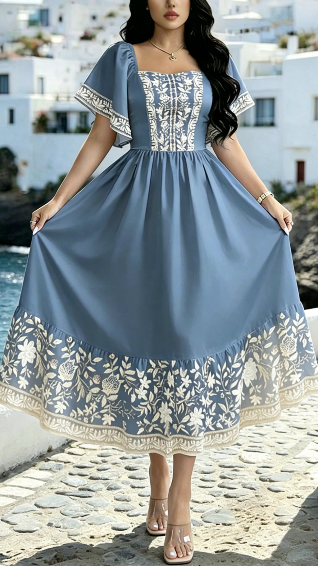 Women's Elegant & Slimming Printed Dress