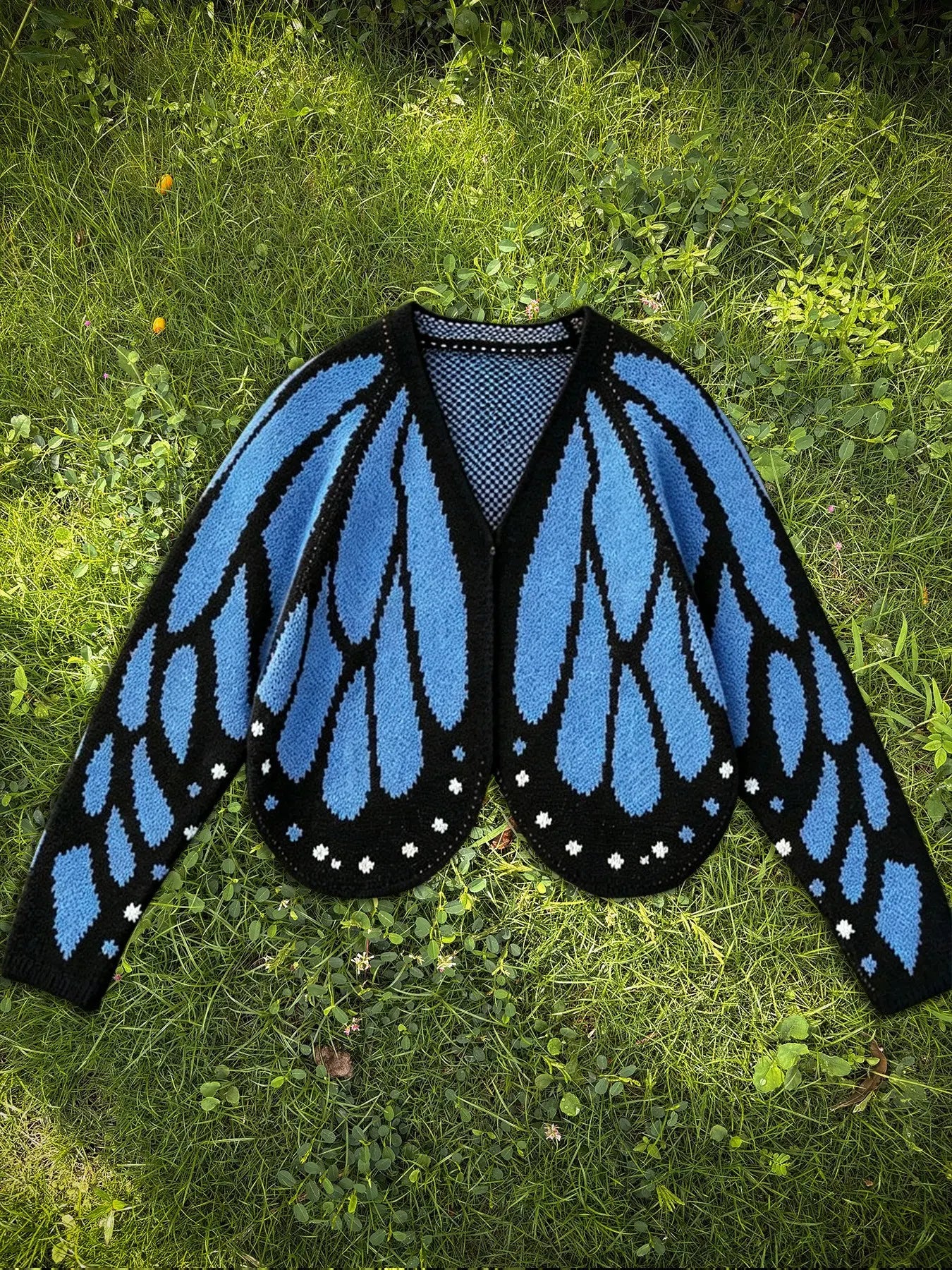 Women's Trendy Butterfly Wings KnitCardigan, Front Open V Neck, Bat Sleeve ShortDesign, Casual Fashion Knitwear Knit Coat forVacation Parties