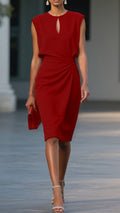 Women's Sleeveless Waist-Twist Dress