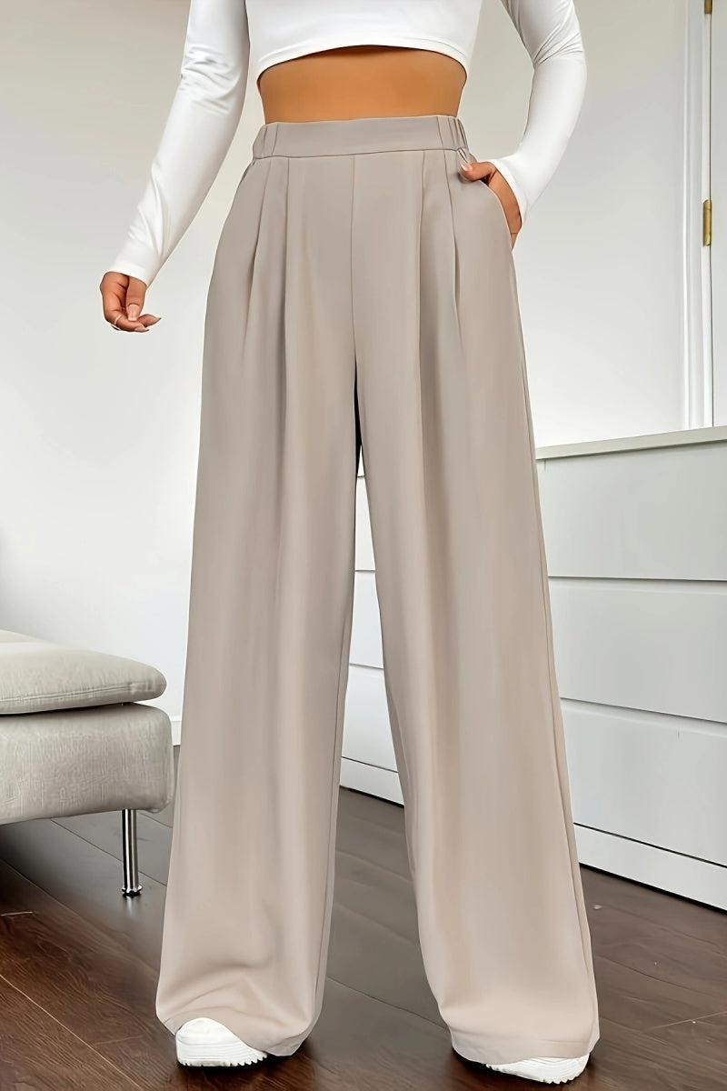⏰ LAST DAY SAVE 50%🔥Women's casual loose wide-leg pants, high-waisted straight-leg trousers with excellent drape.