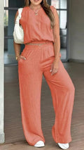 🌷🌷Women's Cotton Sleeveless Tank & Wide Leg Pants 2-Piece Lounge Set