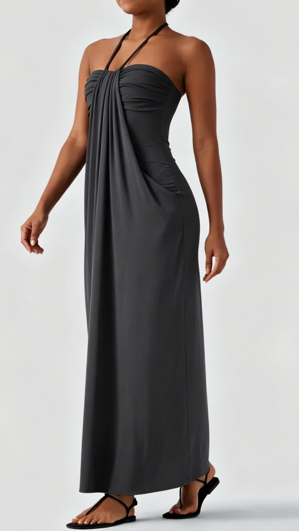 Women's Halter-Neck Backless Maxi Dress