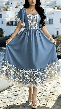 Women's Elegant & Slimming Printed Dress